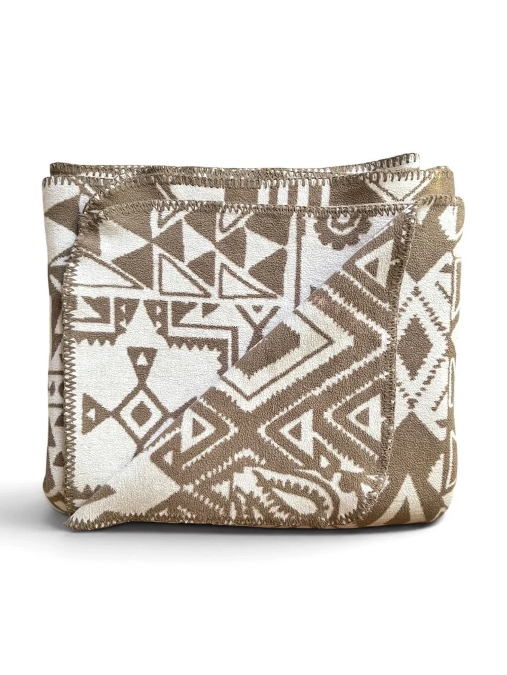 Pendleton Harding Star Print 100% Cotton Tan/Cream Woven Blanket, sz Full